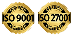 ISO 9001 and ISO 27001 certified