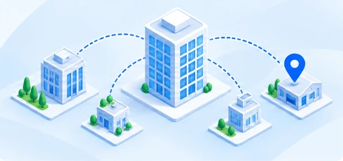 One location scaling to many connected sites