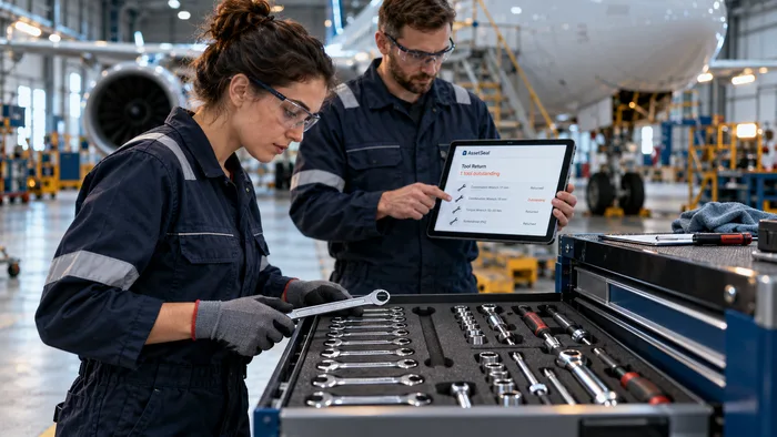 Tool check showing one wrench still outstanding