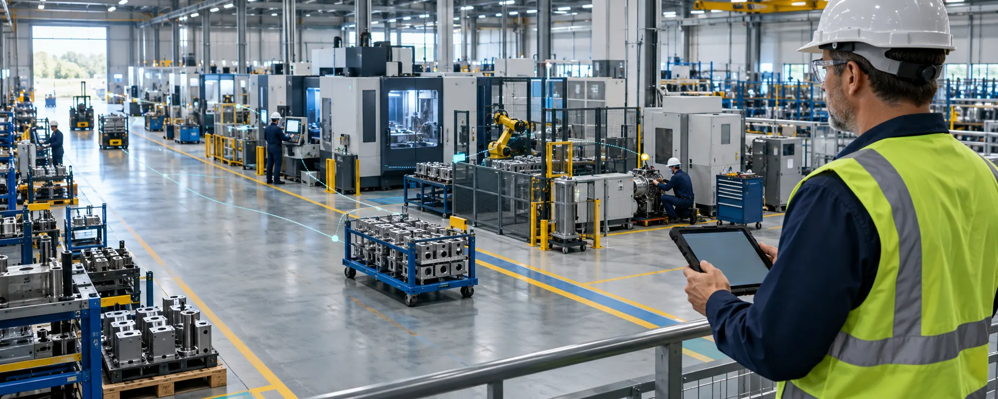 Plant team managing production assets from the floor