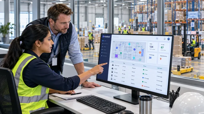 Team reviewing the warehouse operations dashboard