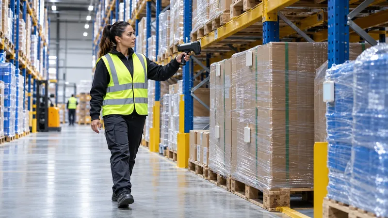 Specialist running an RFID cycle count